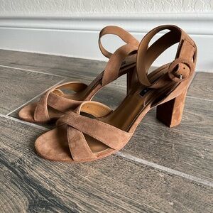 Margaux Uptown Sandal 42.5 11.5 - Light Brown Suede